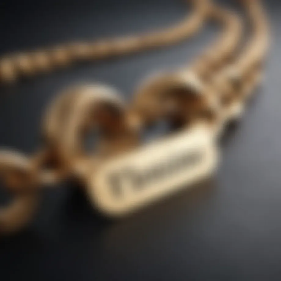 Elegant personalized name chain showcasing craftsmanship