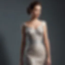 Elegant petite dress showcasing a flattering silhouette