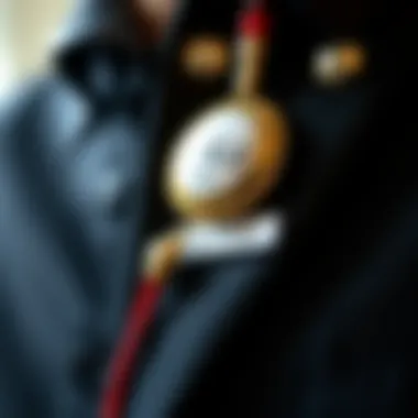 Close-up of a personalized beaded badge reel