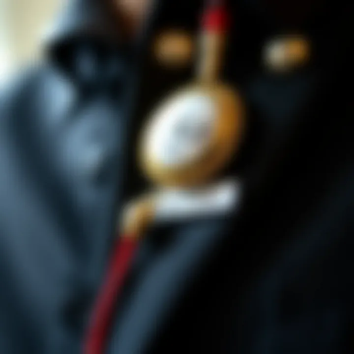 Close-up of a personalized beaded badge reel