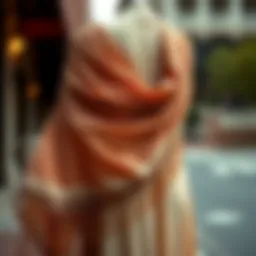 Elegant flapper shawl draped over a vintage dress