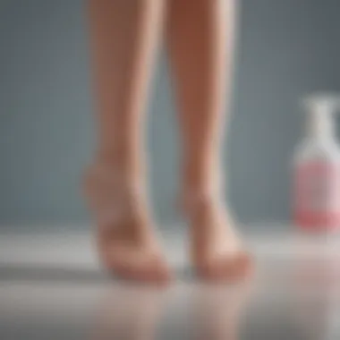 Illustration showcasing different types of lotion applicators for feet