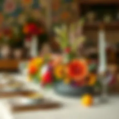 Colorful floral arrangement inspired by Mexican culture and traditions