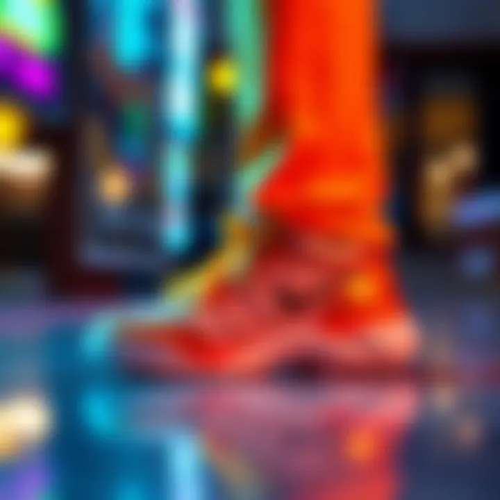 Trendy footwear options to complement neon party outfits