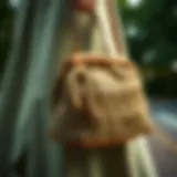 A close-up of a beautifully crafted net zero bag made from sustainable materials.