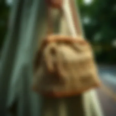 Craftsmanship of Net Zero Bags A close-up of a beautifully crafted net zero bag made from sustainable materials.