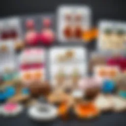 A variety of resin earring molds displayed creatively