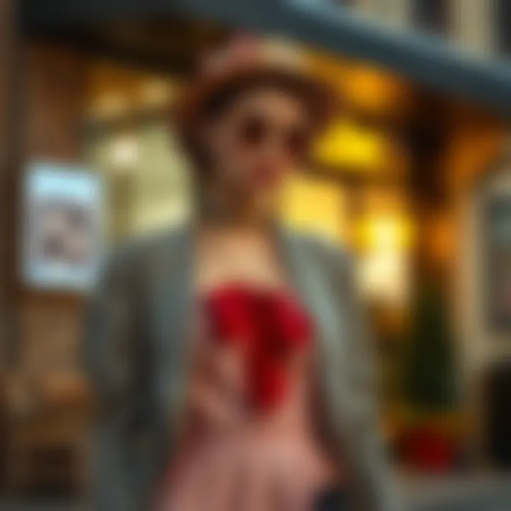 A beautifully styled modern outfit incorporating vintage elements
