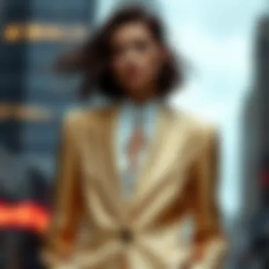 Notable Exploring the Champagne Suit Jacket: A Contemporary Fashion Statement
