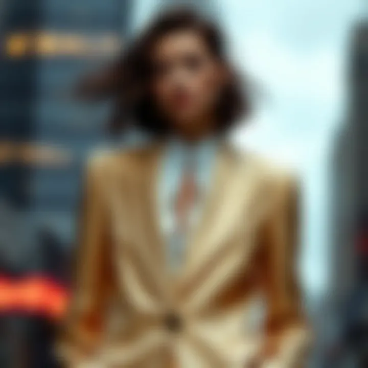 Notable Exploring the Champagne Suit Jacket: A Contemporary Fashion Statement