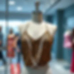 Stylish cheetah tankini top displayed on a mannequin