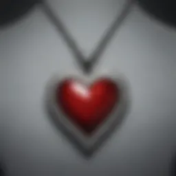 Elegant I Love You necklace displayed on velvet