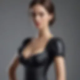 Stylish upper body shaper with sleeves showcasing a modern fit