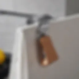 Close-up of a large bag clip in a contemporary kitchen setting
