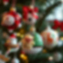 A collection of whimsical Christmas ornaments featuring humorous designs
