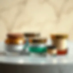 Elegant travel jars showcasing different designs and sizes for creams