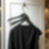 Stylish back of door hanger designed for clothing organization