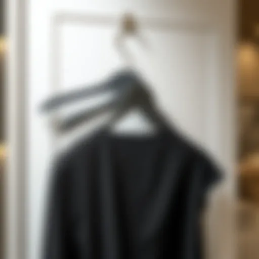 Stylish back of door hanger designed for clothing organization