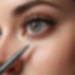 Close-up of eyelash curling tool with high-quality design