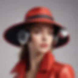 Innovative design of a hat with built-in speakers showcasing modern aesthetics.