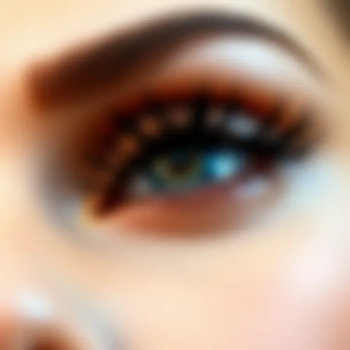 An example of lashes post-tint, highlighting depth and enhancement