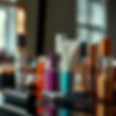 Premium Tinting Products Overview Luxurious brow and lash tinting products arranged aesthetically