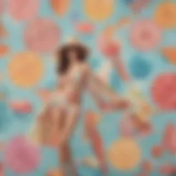 Vibrant beach festival outfit showcasing playful patterns and colors