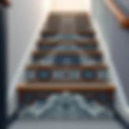 Stylish vinyl stair treads enhancing stair safety