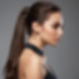 Elegant ponytail extensions showcasing wrap-around technique