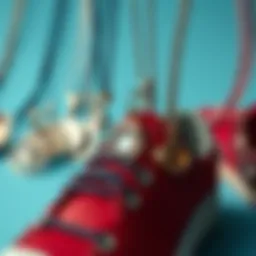 A collection of exquisite shoelace pendants showcasing various designs and materials