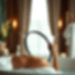 Elegant bath headband featured in a serene spa setting