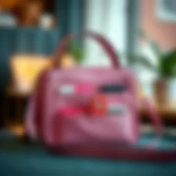 Elegant mini bag organizer showcasing versatile compartments