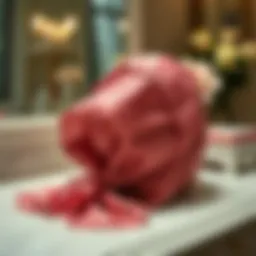 Silk bonnet on a pristine vanity