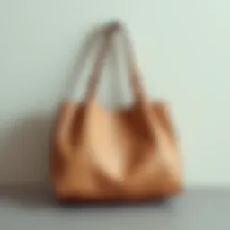 A chic large shoulder purse displayed against a minimalist backdrop.