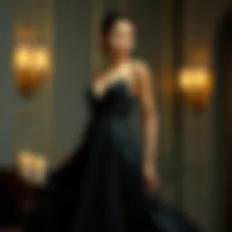 Elegant evening dress showcasing a flattering silhouette