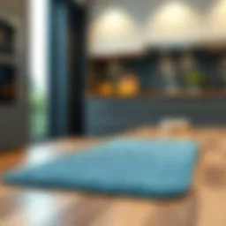 Stylish water absorbent mat in a modern kitchen setting