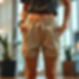 Stylish shorts showcasing deep pockets