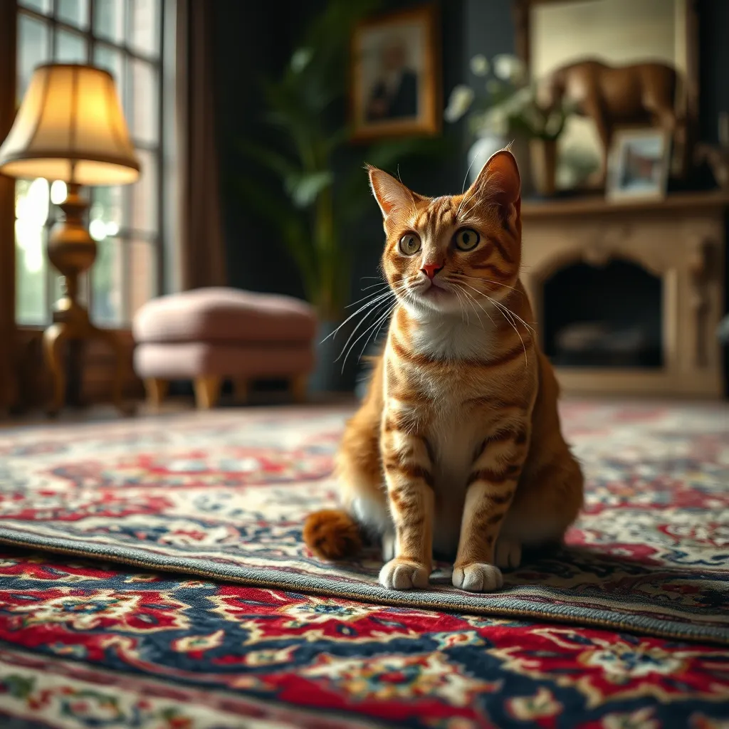 Picture of Effective Strategies to Deter Cats from Rugs